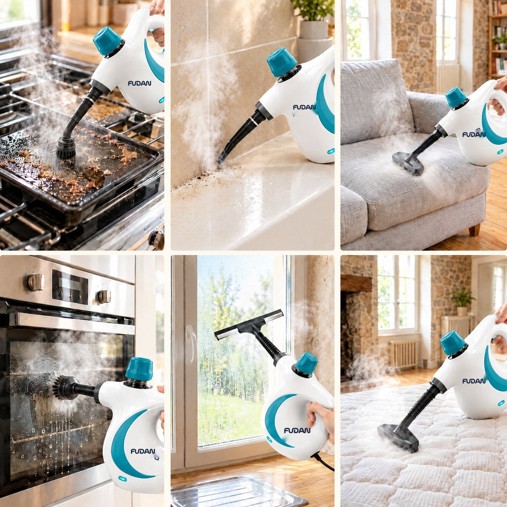 VaporClean FUDAN dans toute la maison : four, plinthes, canapé, vitres, matelas