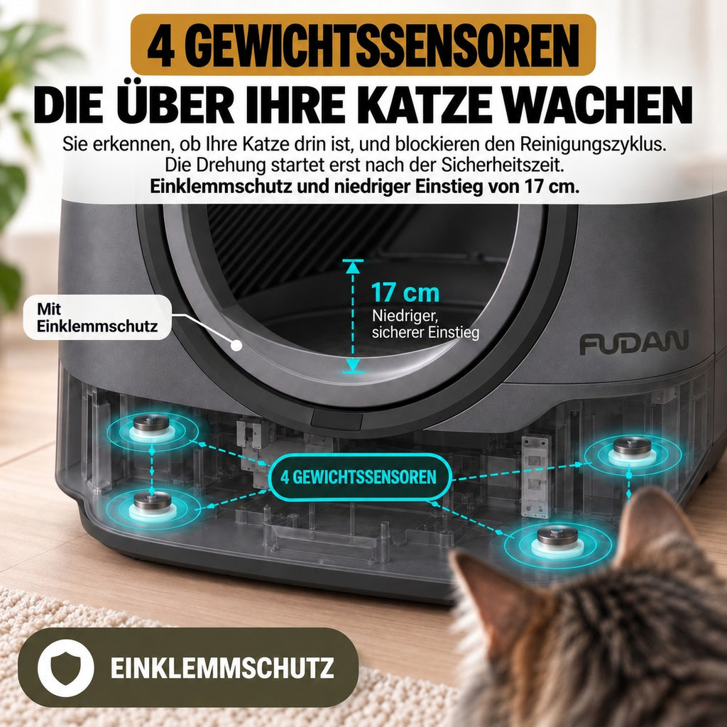 Vier Gewichtssensoren
